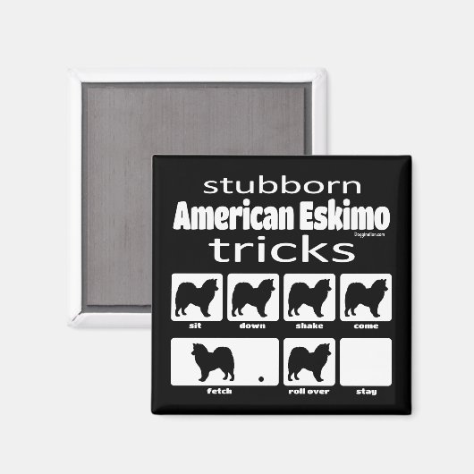 頑固なアメリカのエスキモーのトリック マグネット (正面/裏面)
