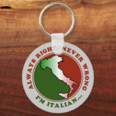 頑固なイタリア人 おもしろい キーホルダー (正面)