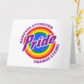 頑固なオレンジシミの除去プライド月LGBTQ カード (黄色い花)