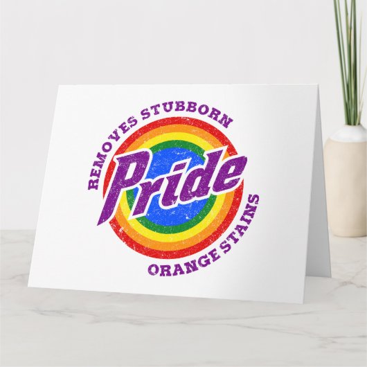頑固なオレンジシミの除去プライド月LGBTQ カード (正面)