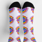 頑固なオレンジシミの除去プライド月LGBTQ ソックス (上部)
