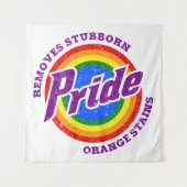 頑固なオレンジシミの除去プライド月LGBTQ タペストリー (正面)