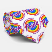 頑固なオレンジシミの除去プライド月LGBTQ ネクタイ (ロール)