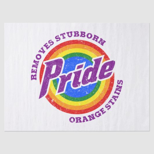 頑固なオレンジシミの除去プライド月LGBTQ 薄葉紙 (正面)