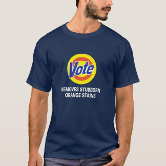 頑固なオレンジ色のシミを除去するVote. Tシャツ