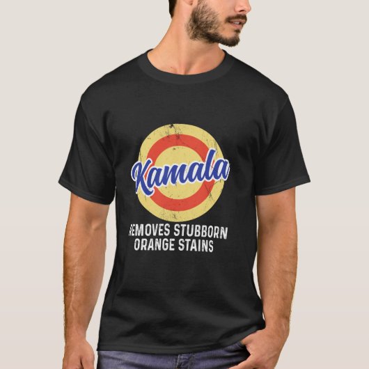 頑固なオレンジ色の汚れカマおもしろいラ2024Eを除去 Tシャツ (正面)