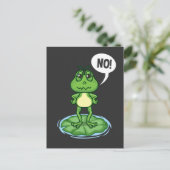 頑固なカエル捕手の水陸両生湖ユーモア ポストカード (スタンド正面)