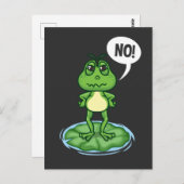 頑固なカエル捕手の水陸両生湖ユーモア ポストカード (正面/裏面)