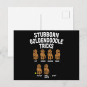頑固なゴルデンドール・トリック・おもしろい犬・トレーナー・ママ ポストカード (正面/裏面)