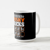 頑固なシベリアン・ハスキー・トリックおもしろい贈り物 コーヒーマグカップ (正面右)