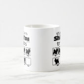 頑固なシーズー(犬)Tzuトリック コーヒーマグカップ (中央)