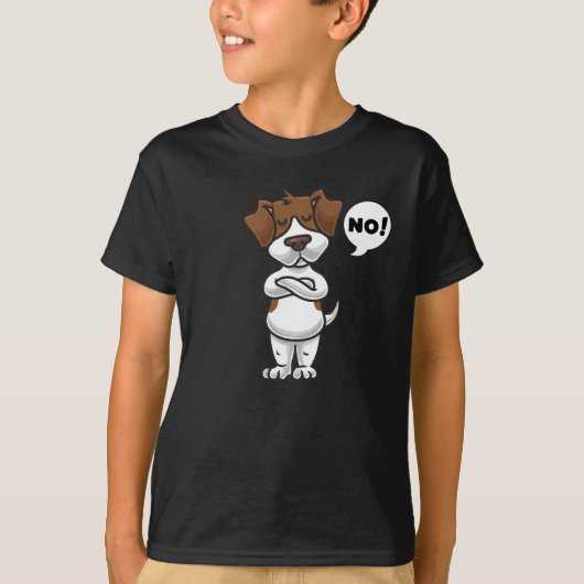 頑固なジャック・ラッセル・テリア・ドッグ Tシャツ (正面)