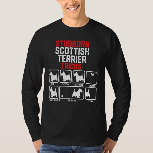 頑固なスコットランドのテリアトリック Tシャツ (正面)