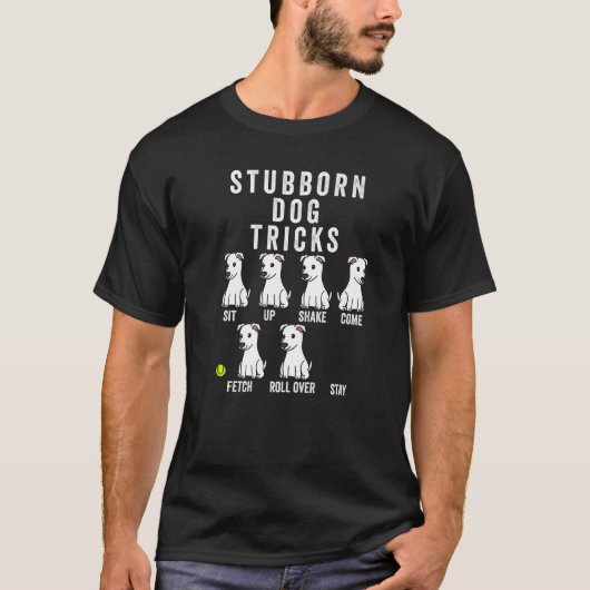 頑固なトリック白犬 Tシャツ (正面)