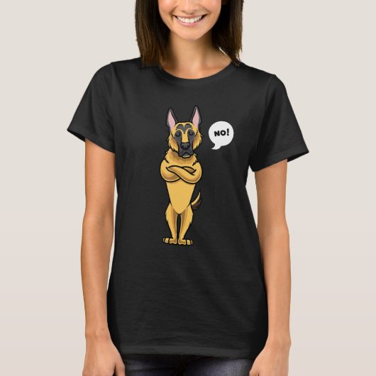 頑固なドイツの羊飼い犬のオーナー Tシャツ (正面)