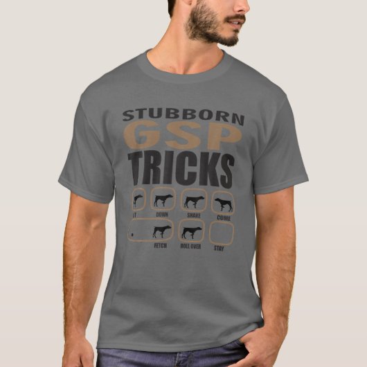 頑固なドイツ短焦点ポインタデザイン Tシャツ (正面)