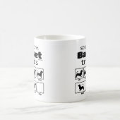 頑固なバセットトリック コーヒーマグカップ (中央)