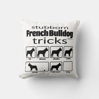 頑固なフランスのブルドッグのトリック クッション