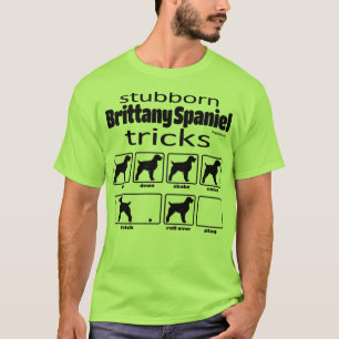 頑固なブリタニースパニエル犬トリックTシャツ Tシャツ