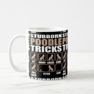 頑固なプードルのトリックのデザイン コーヒーマグカップ