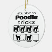 頑固なプードルトリック セラミックオーナメント (左)