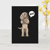 頑固なラブラドル犬 カード (黄色い花)