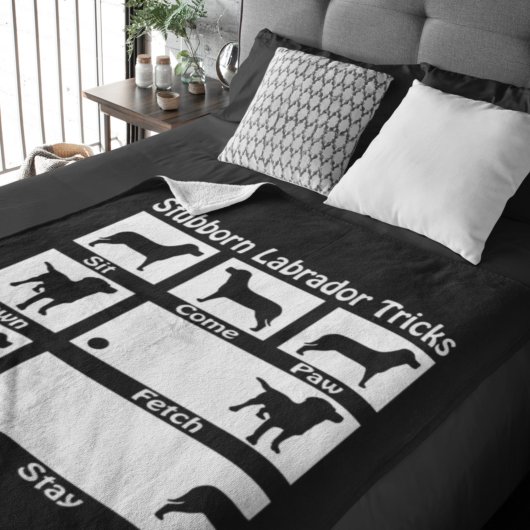 頑固なラブラドールレトリエバードッグトリックのユーモア フリースブランケット