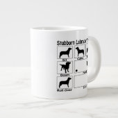 頑固なラブラドールレトリエバードッグトリック ジャンボコーヒーマグカップ (正面右)