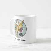 頑固なロバ コーヒーマグカップ (正面左)