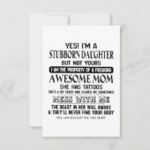 頑固な娘素晴らし母 カード (正面)
