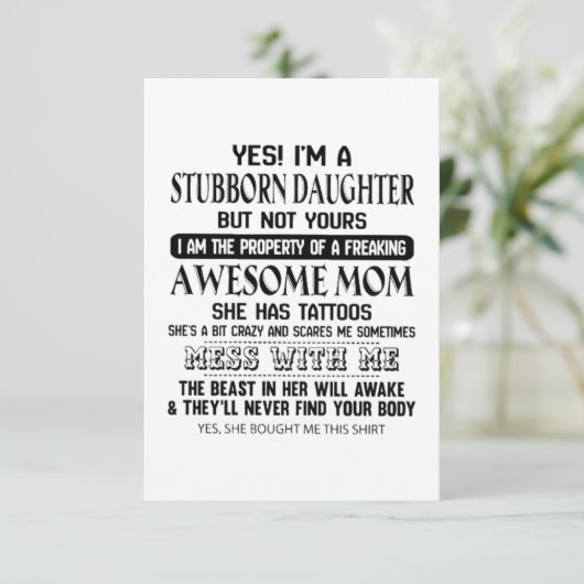 頑固な娘素晴らし母 カード (スタンド正面)