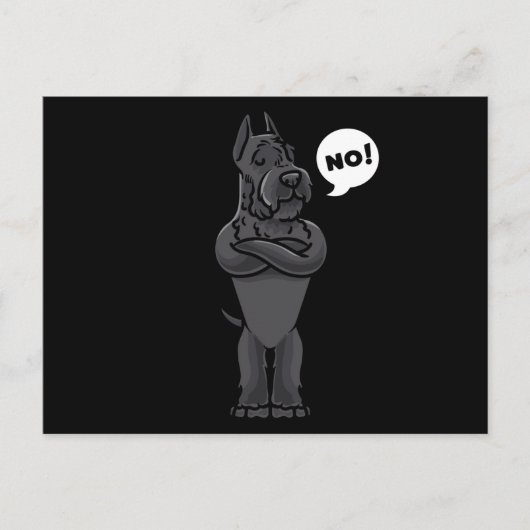 頑固な巨人シュナウザー ポストカード (正面)