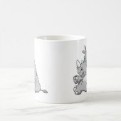 頑固な座るサイ コーヒーマグカップ (中央)