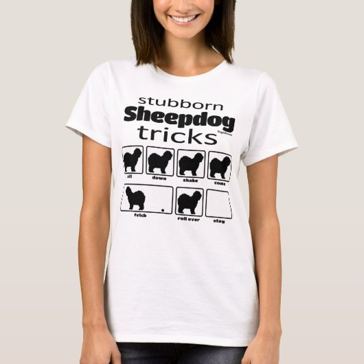 頑固な牧羊犬トリック Tシャツ (正面)