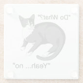 頑固な猫 ガラスコースター (裏面)