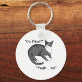 頑固な猫 キーホルダー (正面)