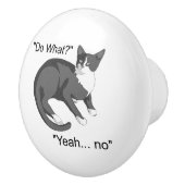 頑固な猫 セラミックノブ (右)