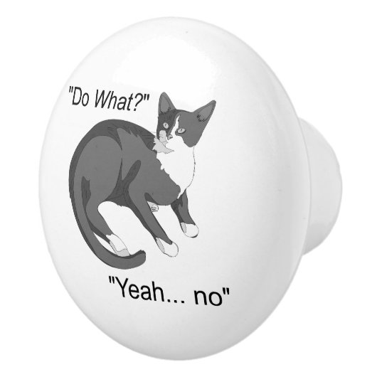 頑固な猫 セラミックノブ (右)