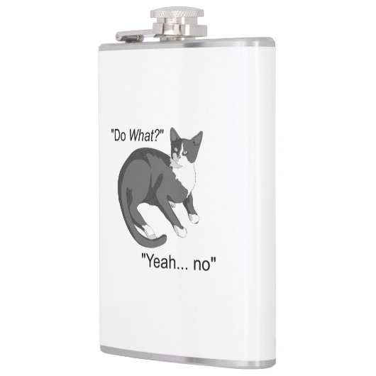 頑固な猫 フラスク (左)