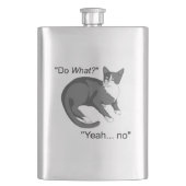 頑固な猫 フラスク (正面)