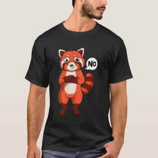 頑固な赤いパンダ Tシャツ