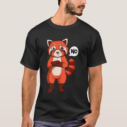 頑固な赤いパンダ Tシャツ (正面)