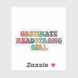 頑固な頑固な女の子ヴィンテージ シール