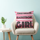 頑固な頑固な女の子20"枕 クッション (椅子)