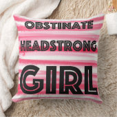 頑固な頑固な女の子20"枕 クッション (ブランケット)