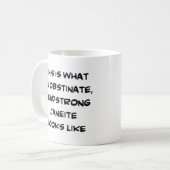 頑固な頭の強いジャネイト コーヒーマグカップ (正面左)