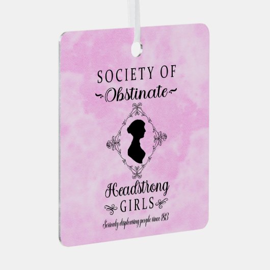 頑固な頭髪の女の子のクリスマス協会 メタルオーナメント (正面右)