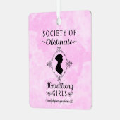 頑固な頭髪の女の子のクリスマス協会 メタルオーナメント (正面左)