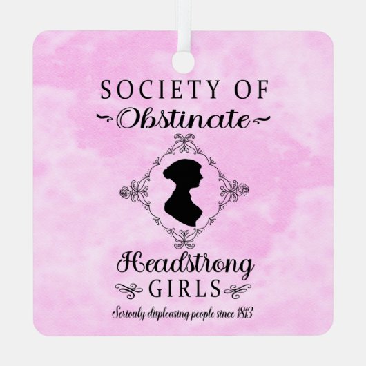 頑固な頭髪の女の子のクリスマス協会 メタルオーナメント (裏面)