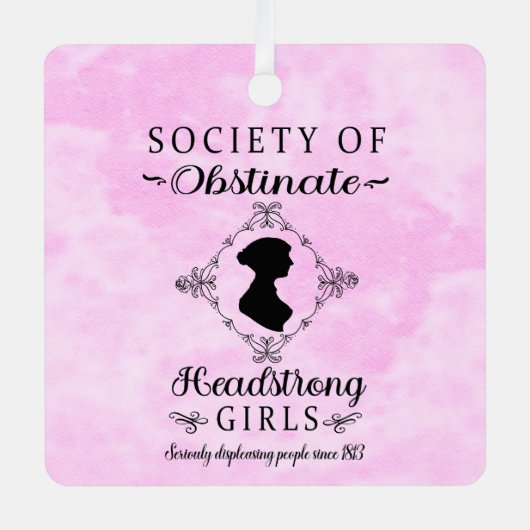 頑固な頭髪の女の子のクリスマス協会 メタルオーナメント (正面)